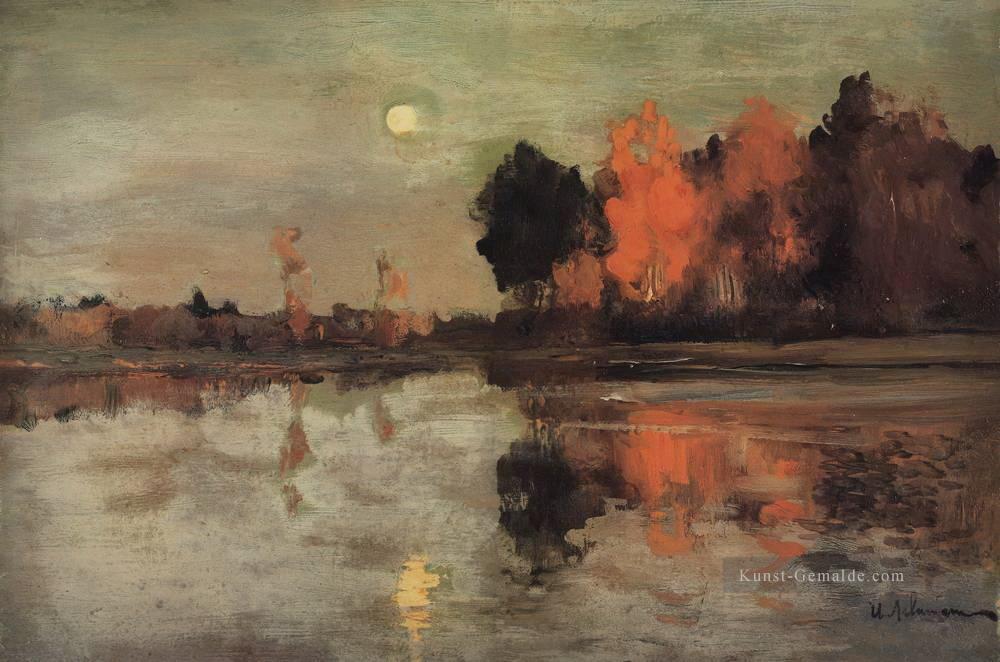 Dämmerungsmond 1899 Isaac Levitan Flusslandschaft Ölgemälde